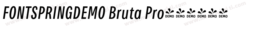 FONTSPRINGDEMO Bruta Pro字体转换